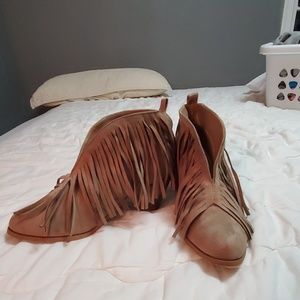 Fringe booties